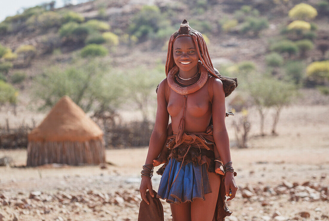 Himba woman, Kaokoland, Namibia, Africa
