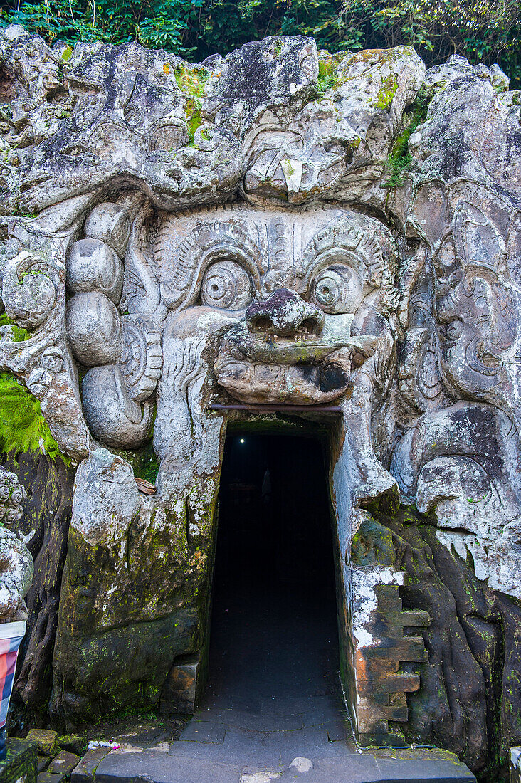 Entrance gate to the Goa Gajah temple complex, Bali, Indonesia, Southeast Asia, Asia