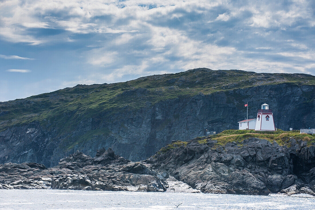 Fox Head lighthouse in St. Anthony, Newfoundland, Canada, North America
