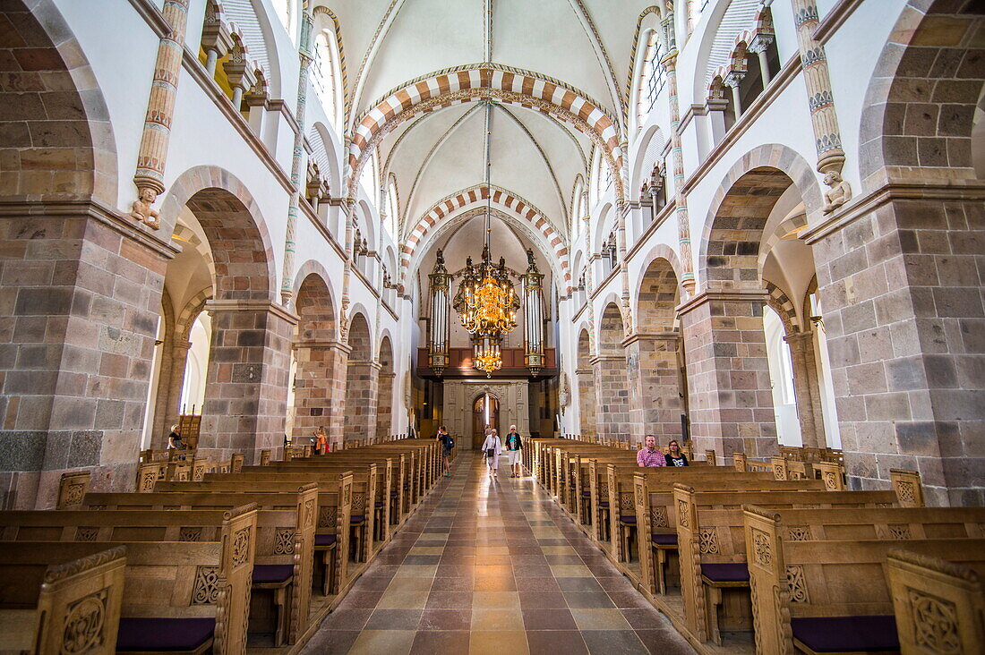 Inside the Our Lady Maria Cathedral, Ribe, Denmark's oldest surviving city, Jutland, Denmark, Scandinavia, Europe