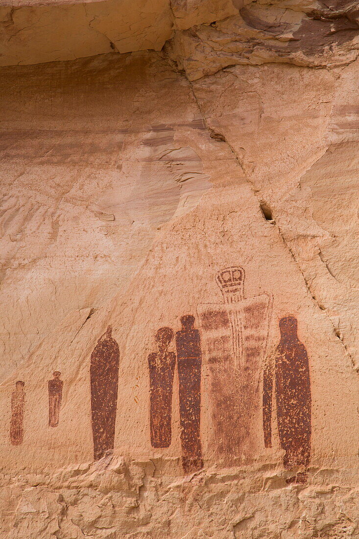 Great Gallery Pictograph Panel, Barrier Canyon Style, Horseshoe Canyon, Canyonlands National Park, Utah, United States of America, North America