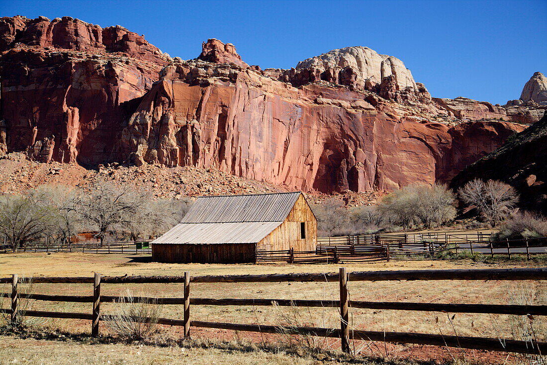 Historic Gifford Homestead Barn dating from 1908, Capitol Reef National Park, Utah, United States of America, North America