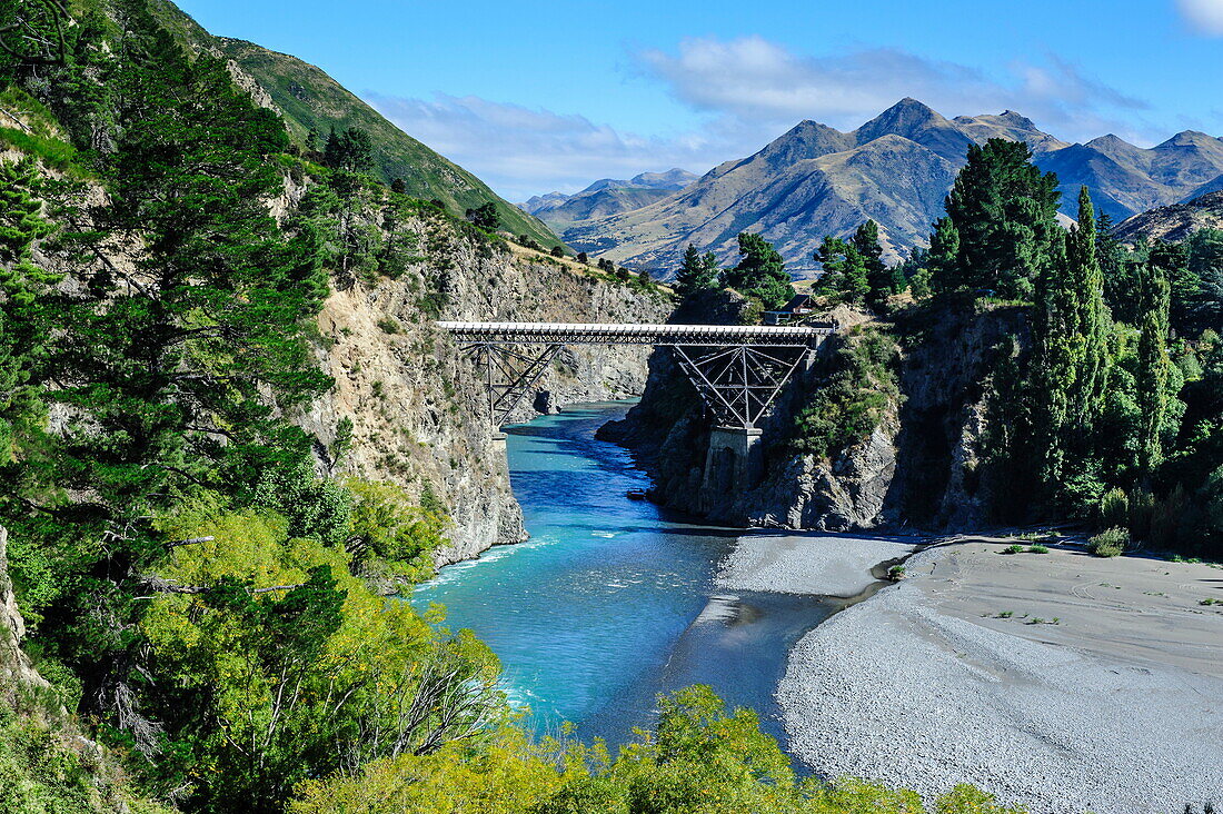 Bridge above the Lewis River, South Island, New Zealand, Pacific