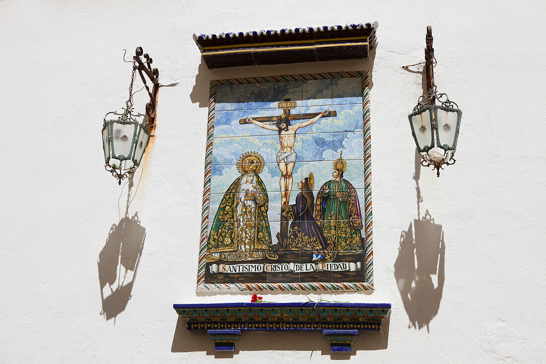Catholic altar in the historical town of Cadiz, Cadiz Province, Costa de la Luz, Andalusia, Spain, Europe