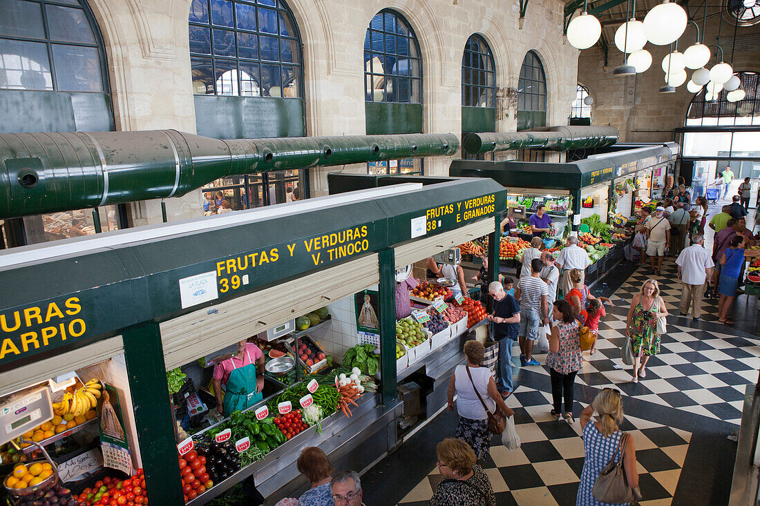 Market hall in Jerez de la Frontera, Cadiz Province, Costa de la Luz, Andalusia, Spain, Europe