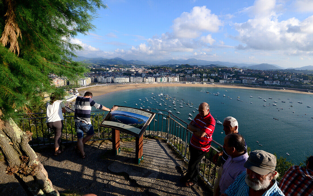 View from castillo towards San Sebastian, Basque country, North-Spain, Spain