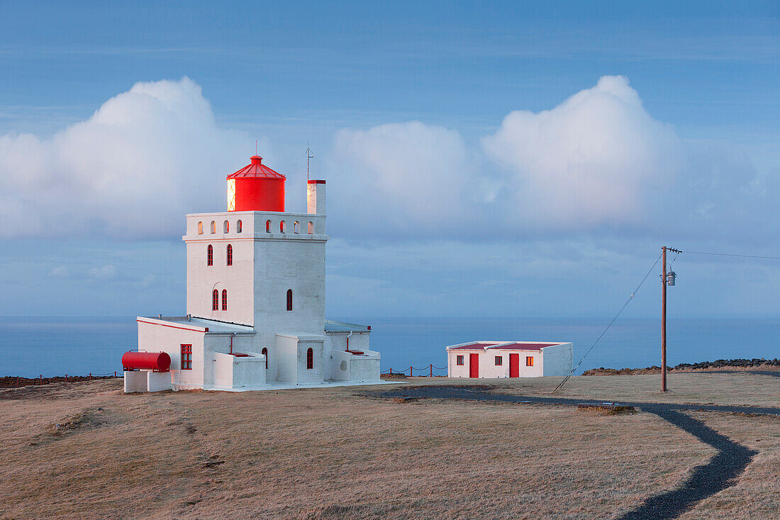 Leuchtturm am Kap Gardar, Vik, Südisland, Island