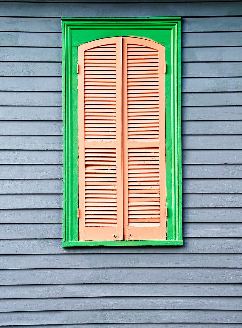 Louisiana, New Orleans, Detail shot of a colorful home.