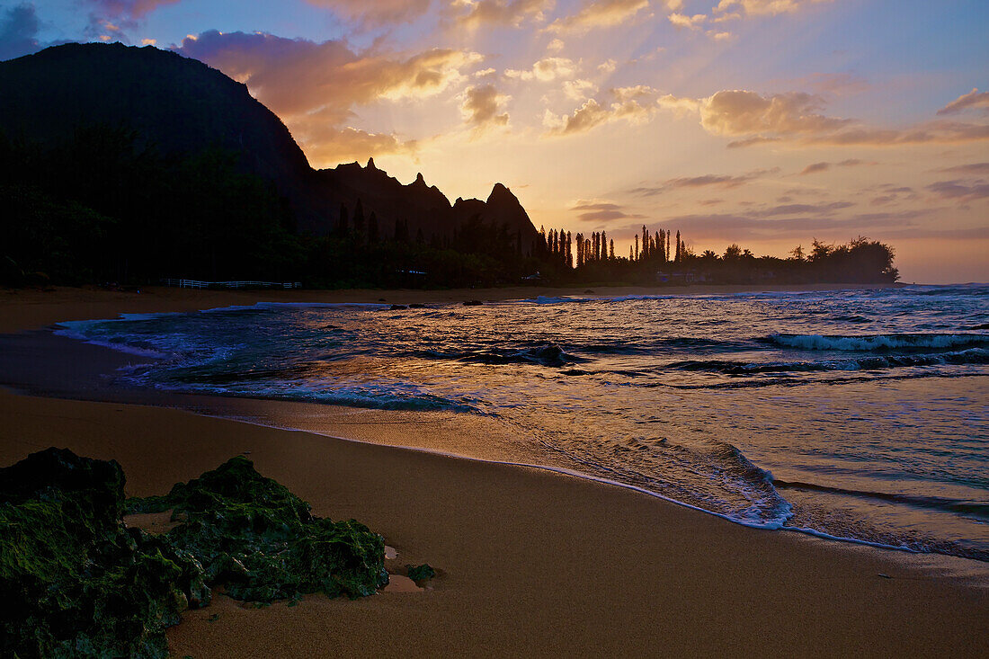 'Sunrise at Tunnels Beach; Kauai, Hawaii, United States of America'