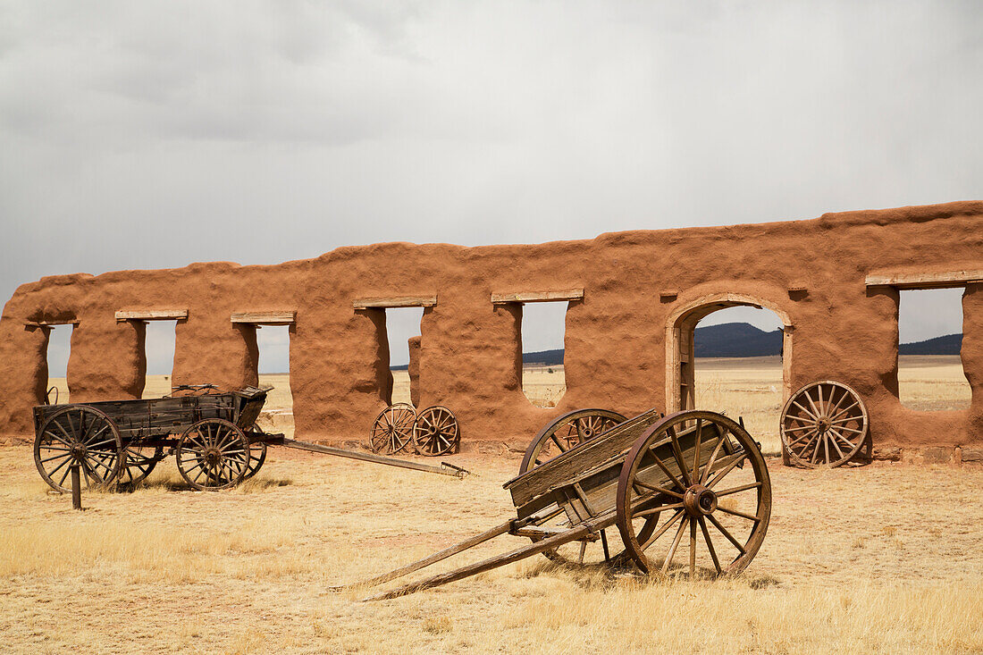 'Old wagons at Fort Union National Monument,; New Mexico, United States of America'