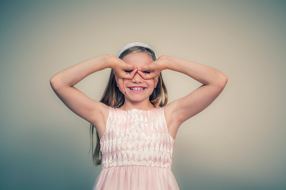 'A girl makes a silly face; Connecticut, United States of America'