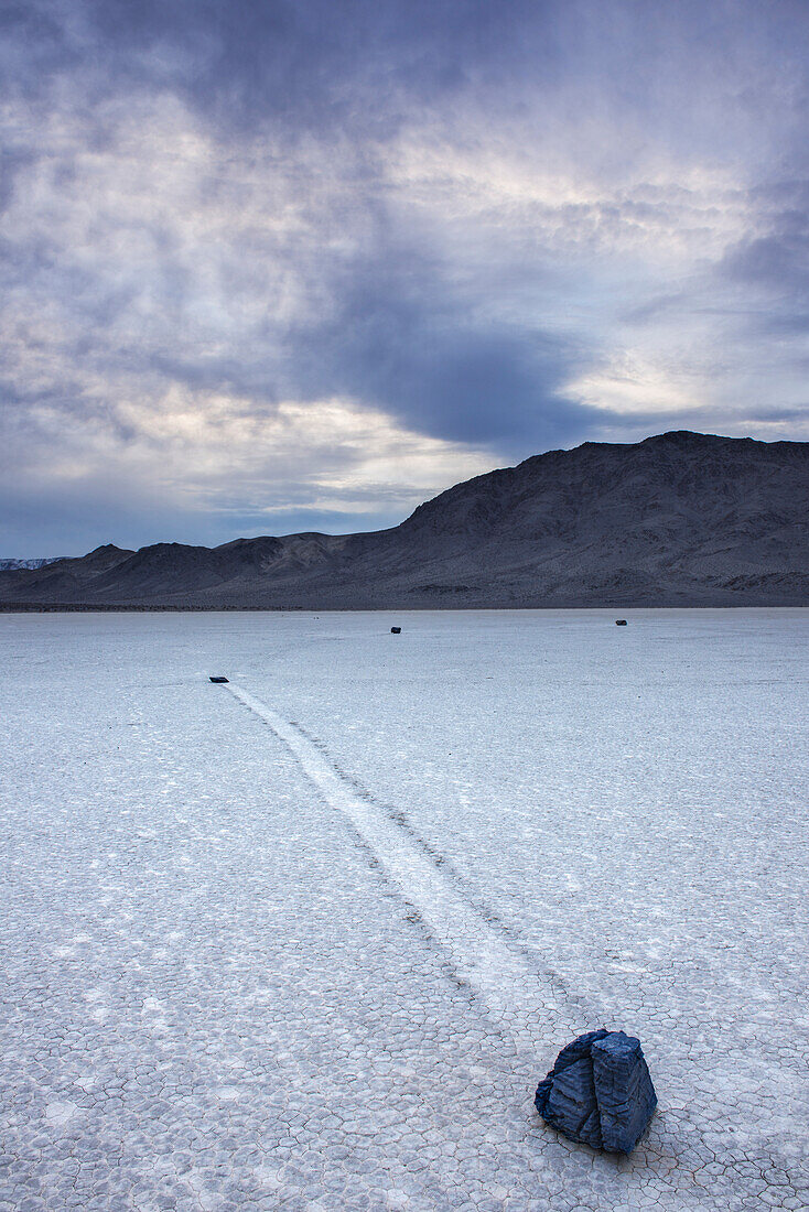 'Rocks and dried lake bed at the Racetrack in Death Valley National Park; California, United States of America'