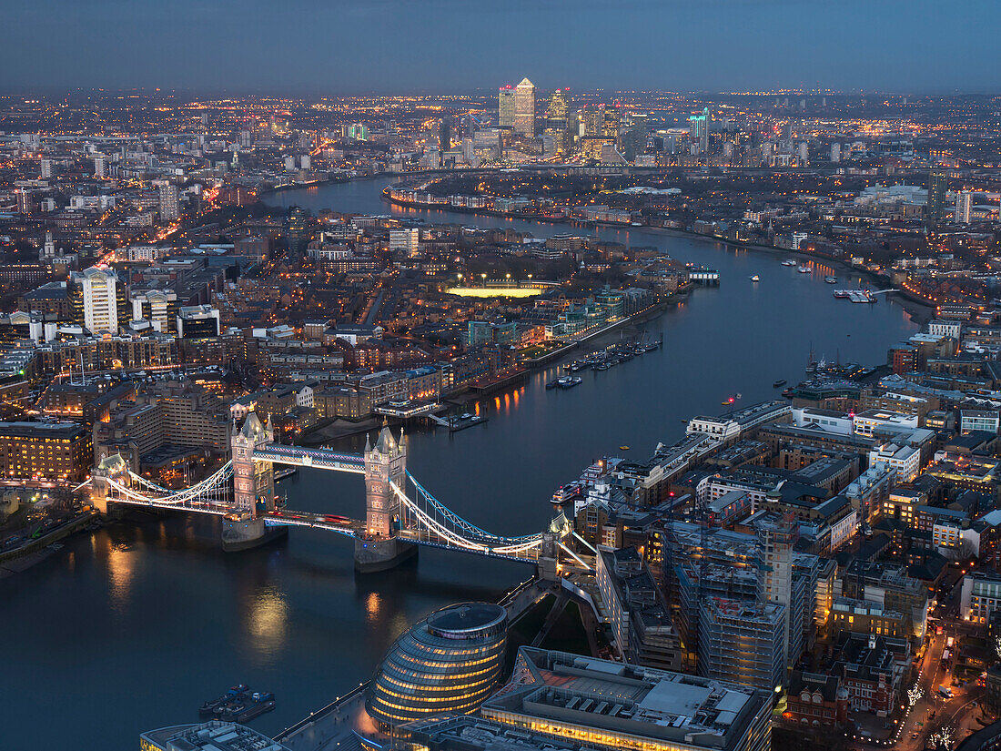 'Cityscape and the River Thames; London, England'