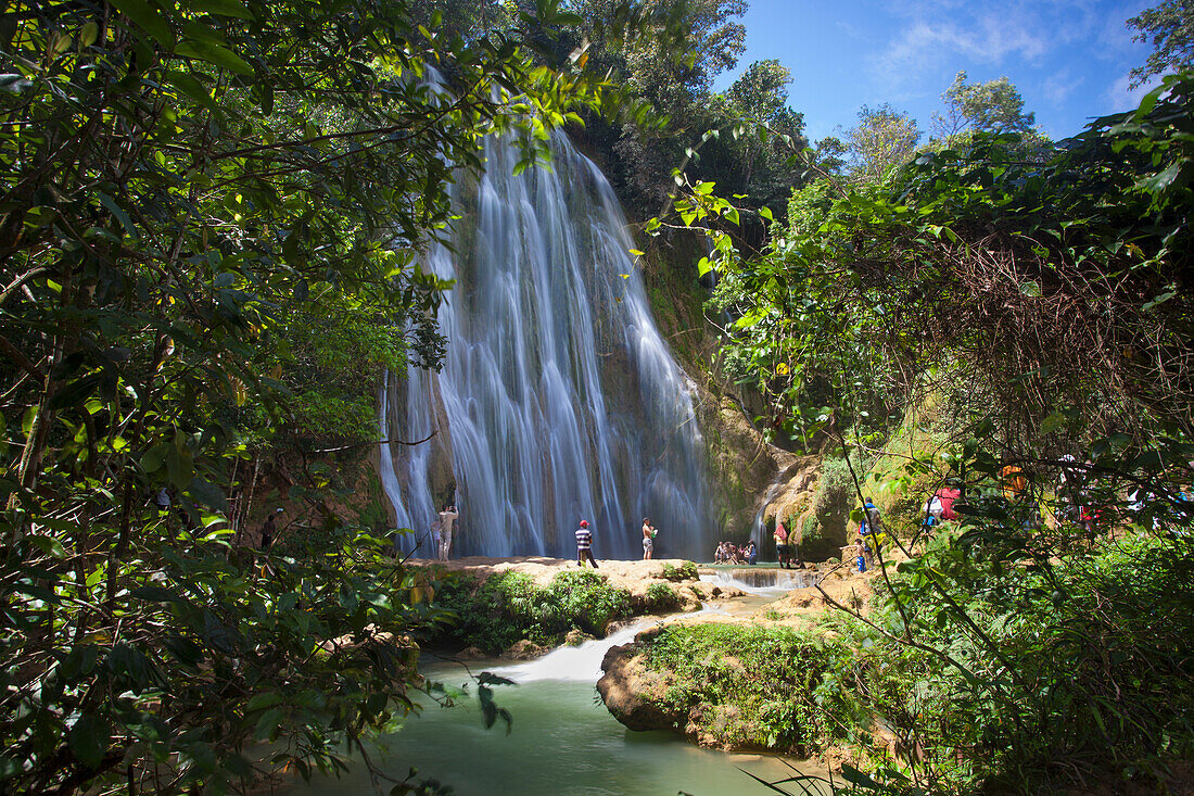 El Limon Waterfall, Eastern Peninsula de Samana, Dominican Republic, West Indies, Caribbean, Central America