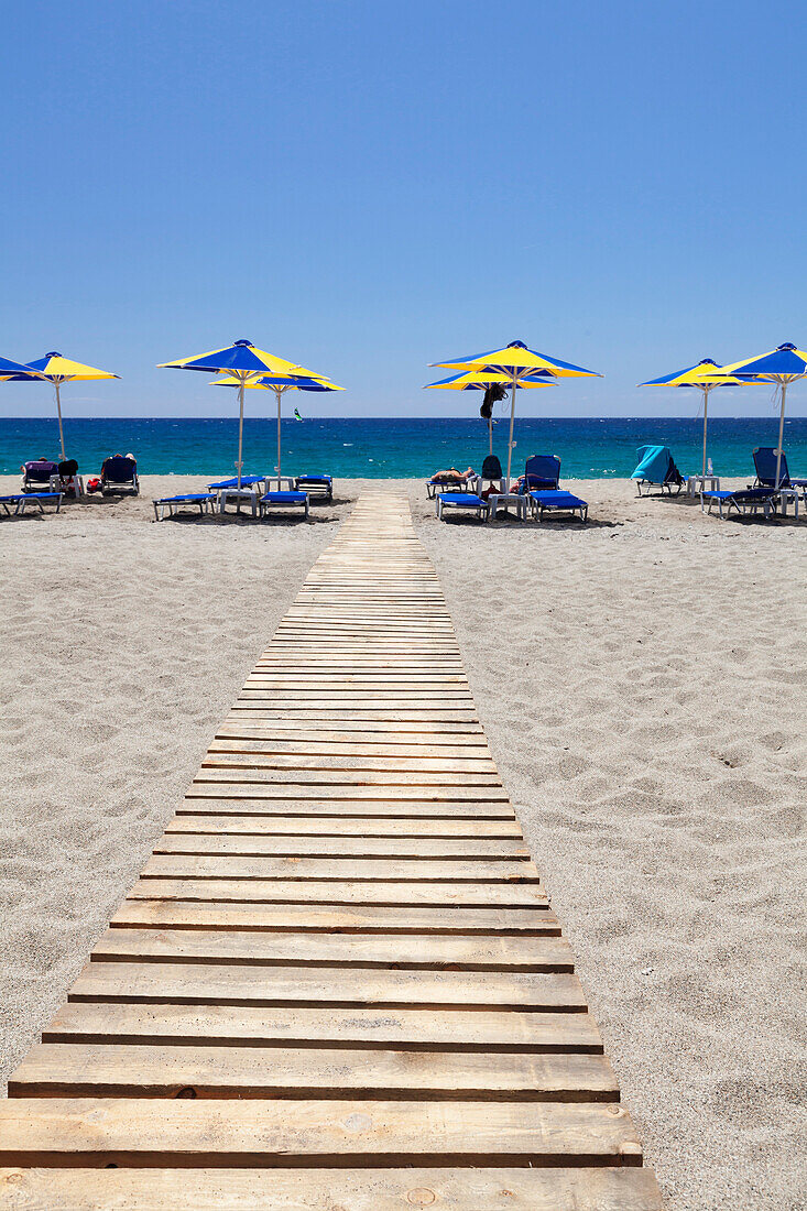 Damnoni Beach, near Plakias, South Crete, Crete, Greek Islands, Greece, Europe