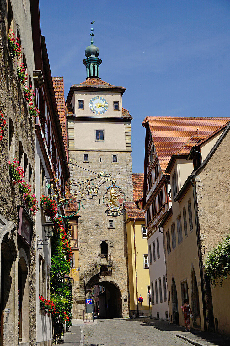 White Tower, Rothenburg ob der Tauber, Romantic Road, Franconia, Bavaria, Germany, Europe