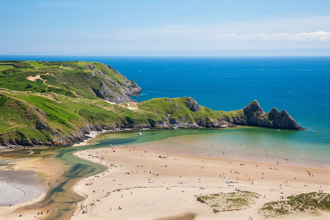 Three Cliffs Bay, Gower, Wales, United Kingdom, Europe