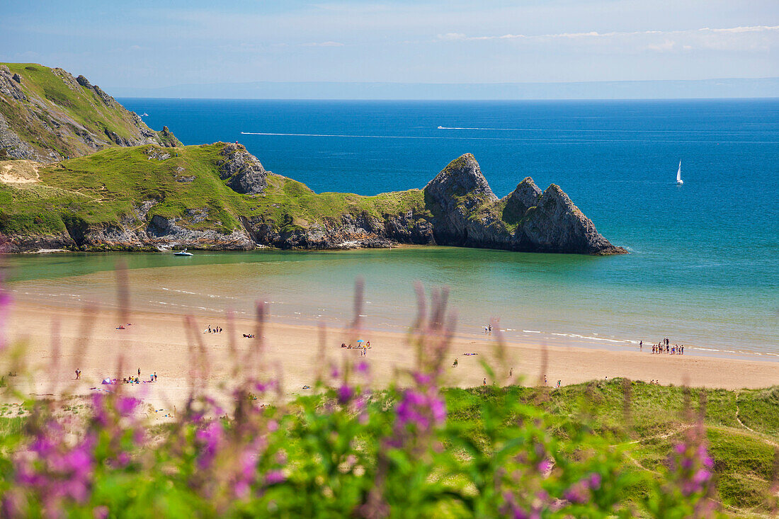 Three Cliffs Bay, Gower, Wales, United Kingdom, Europe