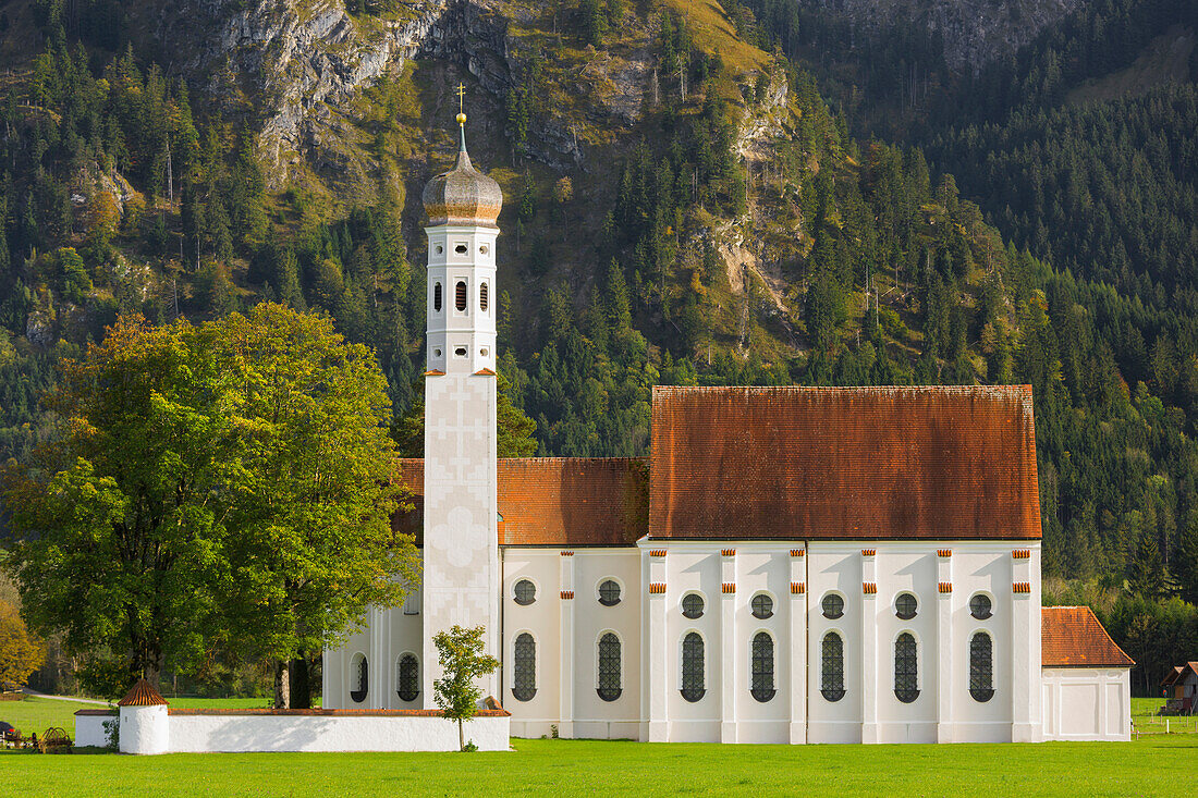 Church of St. Coloman, Fuessen, Allgaeu, Upper Bavaria, Bavaria, Germany