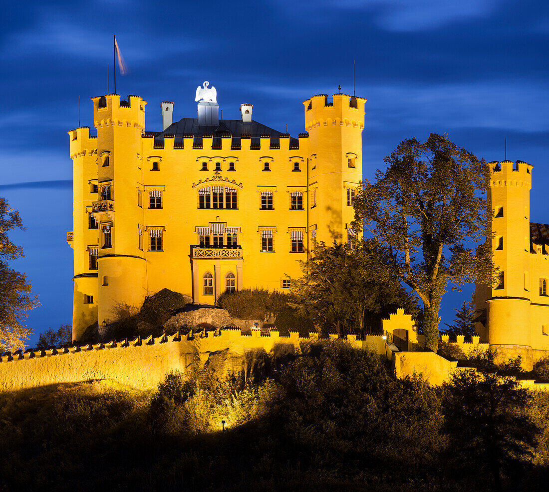 Hohenschwangau castle, Fuessen, Allgaeu, Upper Bavaria, Bavaria, Germany