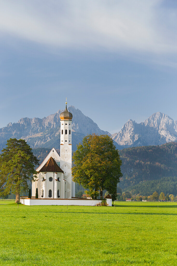 Kirche St. Coloman, Füssen, Allgäu, Oberbayern, Bayern, Deutschland