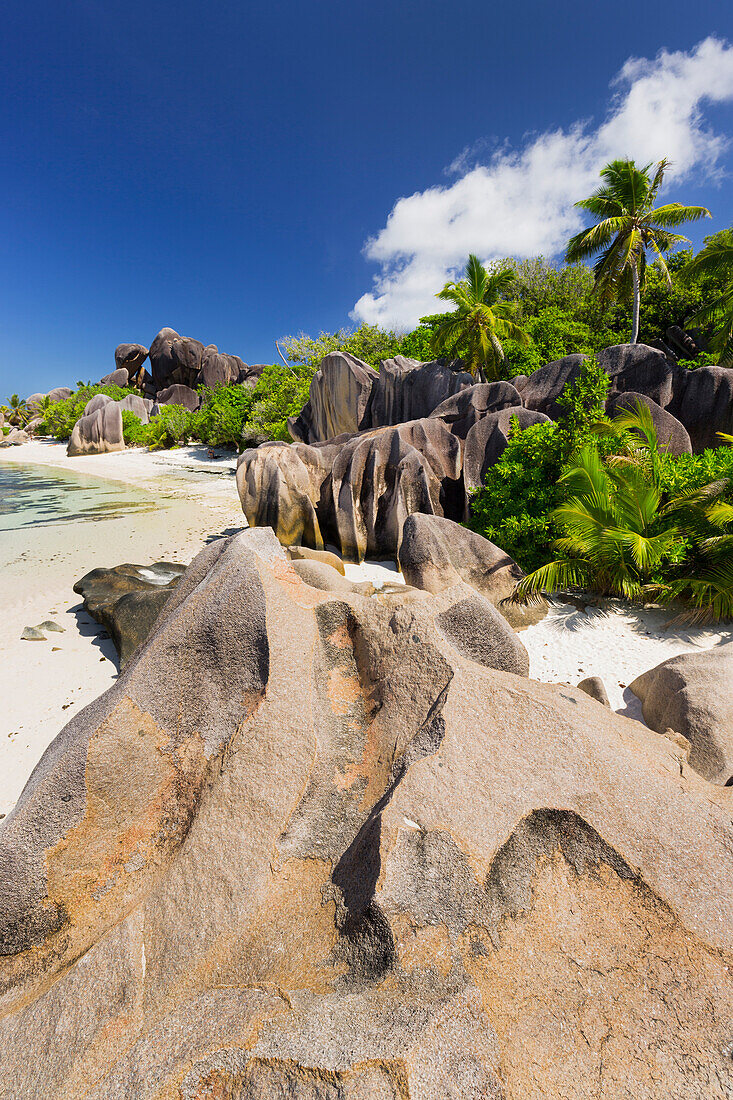 Beach at Anse Source d'Argent, La Digue Island, Seychelles