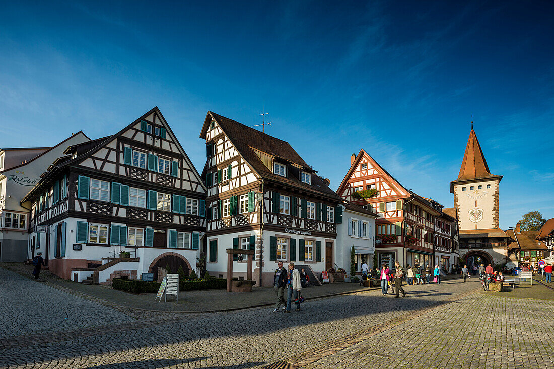 Timber frame houses in Gengenbach, Black Forest, Baden-Wuertemberg, Germany