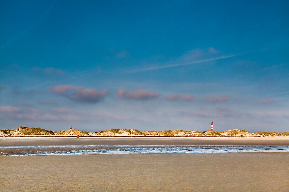 Leuchtturm, Strand und Dünen, Amrum, Nordfriesische Inseln, Nordfriesland, Schleswig-Holstein, Deutschland