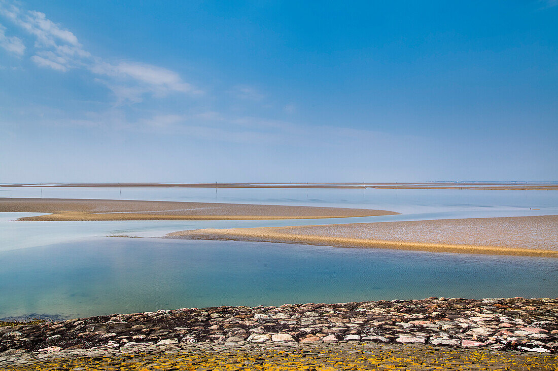 Sandbank, Hallig Langeneß, Nordfriesische Inseln, Nordfriesland, Schleswig-Holstein, Deutschland