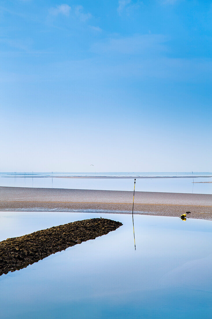 Sandbank, Hallig Langeness, North Frisian Islands, Schleswig-Holstein, Germany