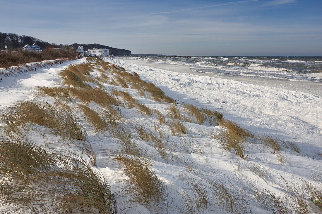 Winter along the Baltic Sea Coast, Heiligendamm, Mecklenburg Western Pomerania, Germany