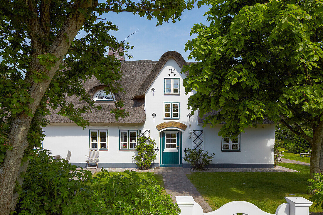 Friesenhaus in Nebel, Insel Amrum, Schleswig Holstein, Deutschland