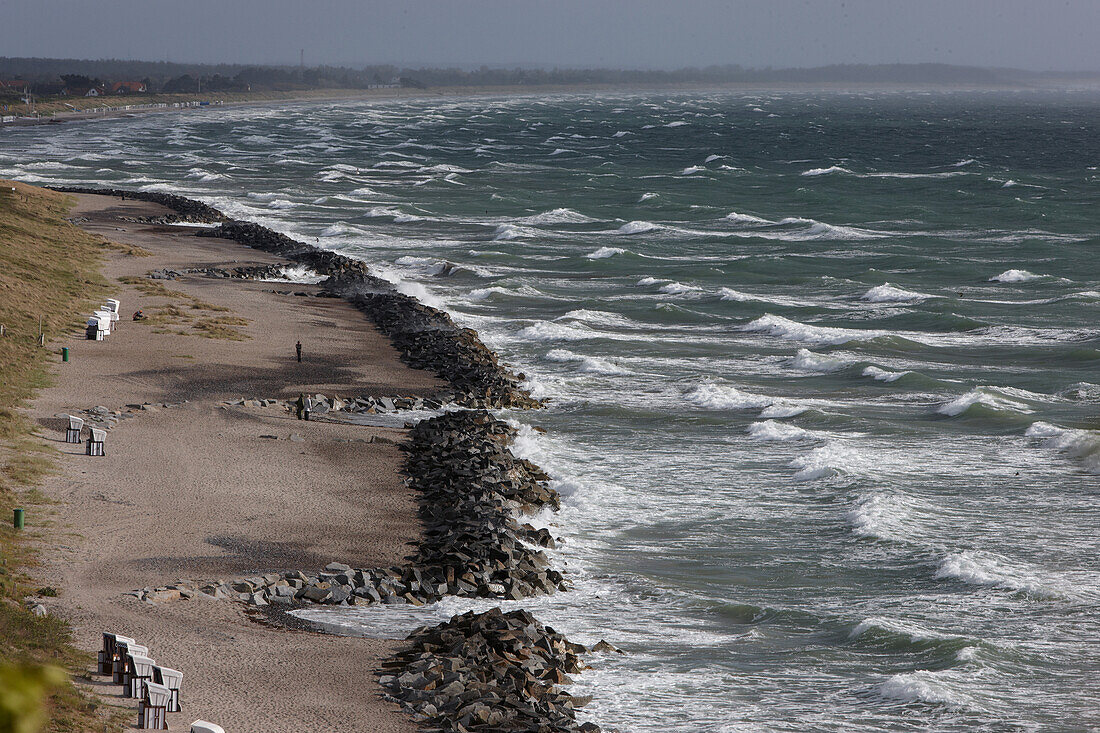 Sturm an der Hucke bei Kloster, Insel Hiddensee, Ostseeküste, Mecklenburg Vorpommern, Deutschland