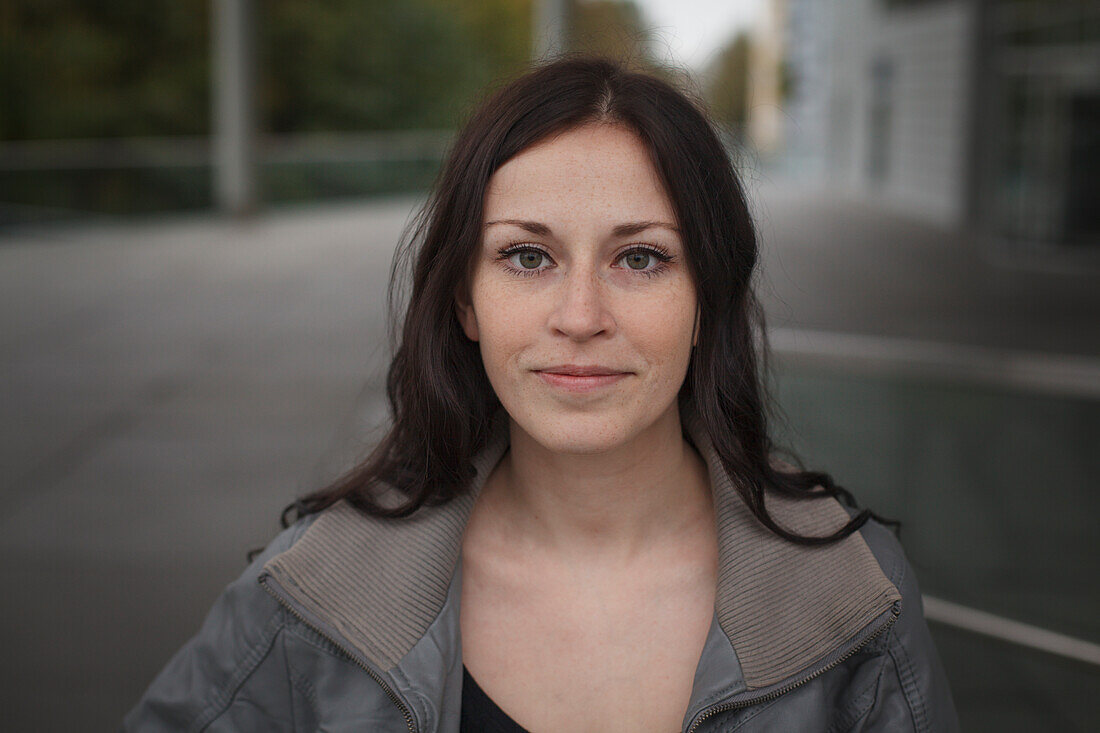 Portrait of a young woman, Munich, Bavaria, Germany