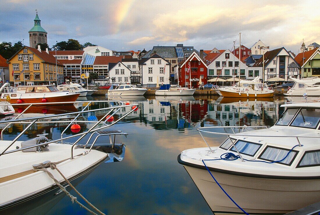 Naut dock at dusk Stavanger, Norway.