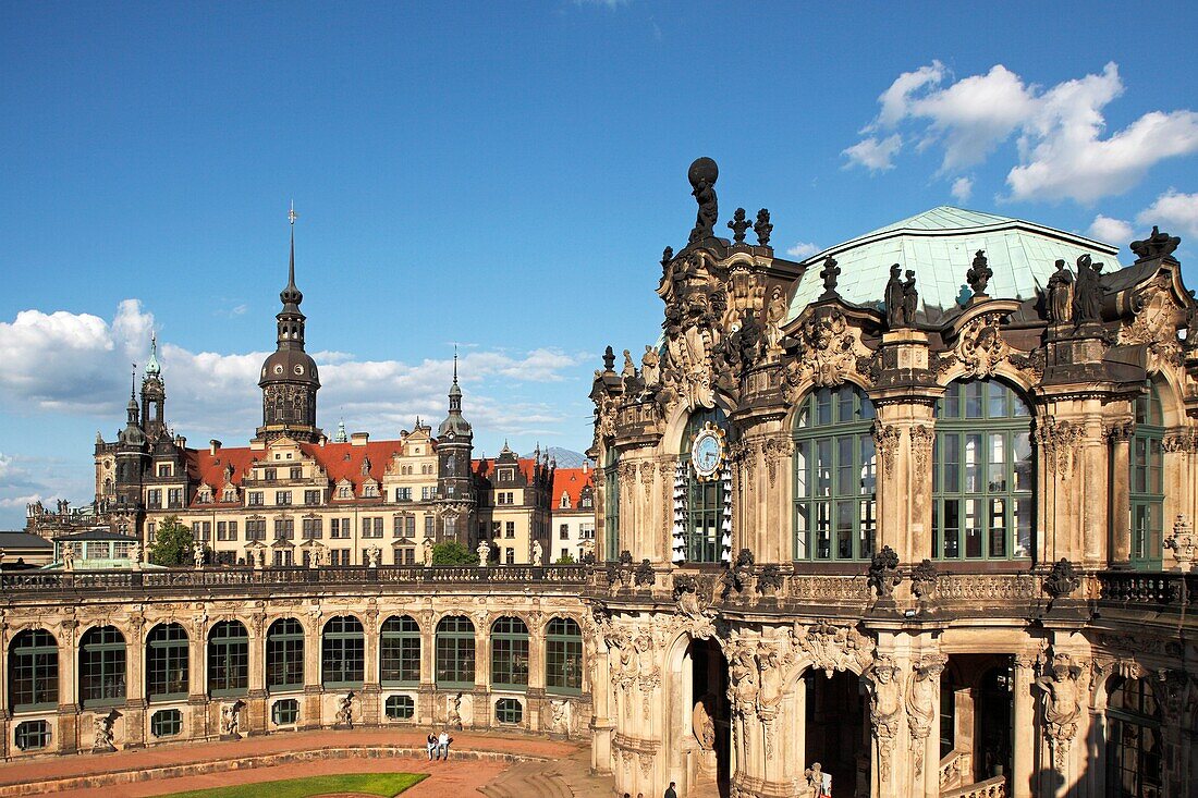 Zwinger Palace,courtyard,Dresden,Saxony,Germany