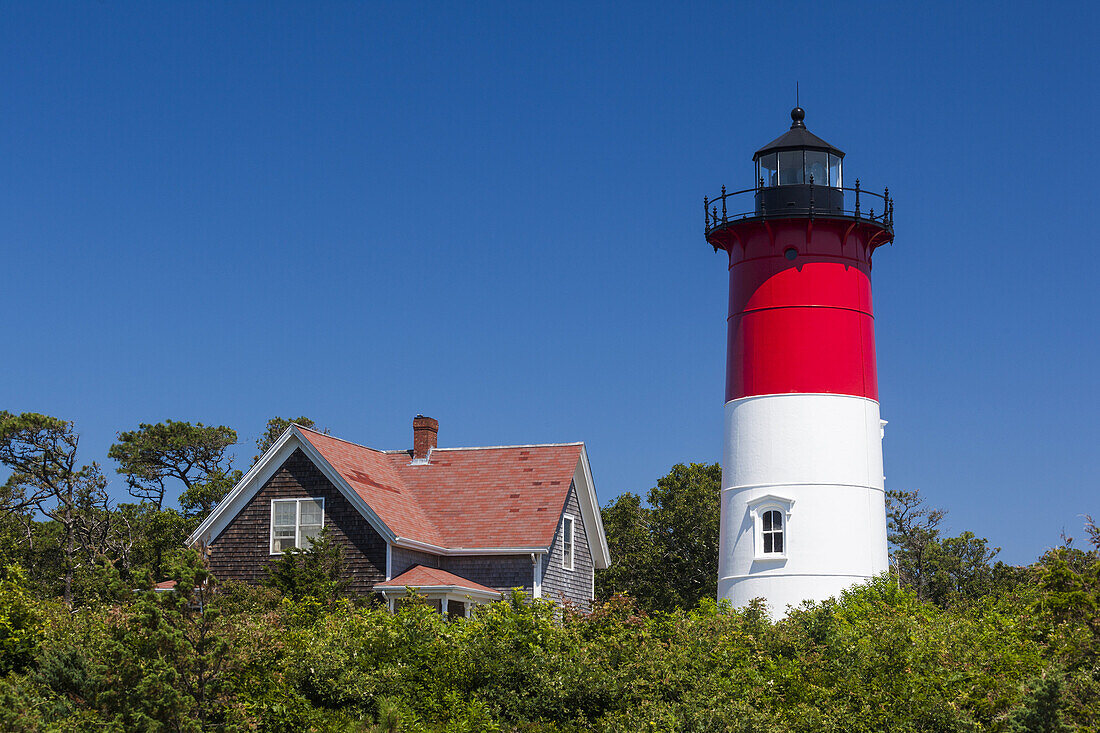 USA, Massachusetts, Cape Cod, Eastham, Nauset Light, lighthouse.