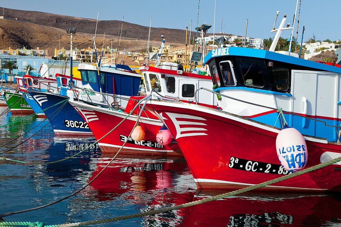 Fishing port, Morro Jable, Jandia peninsula, Fuerteventura, Las Palmas, Canary Islands, Spain