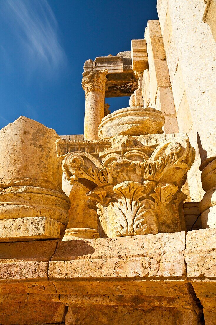 Greco-Roman city of Jerash, South Theatre, Jordan, Middle East.