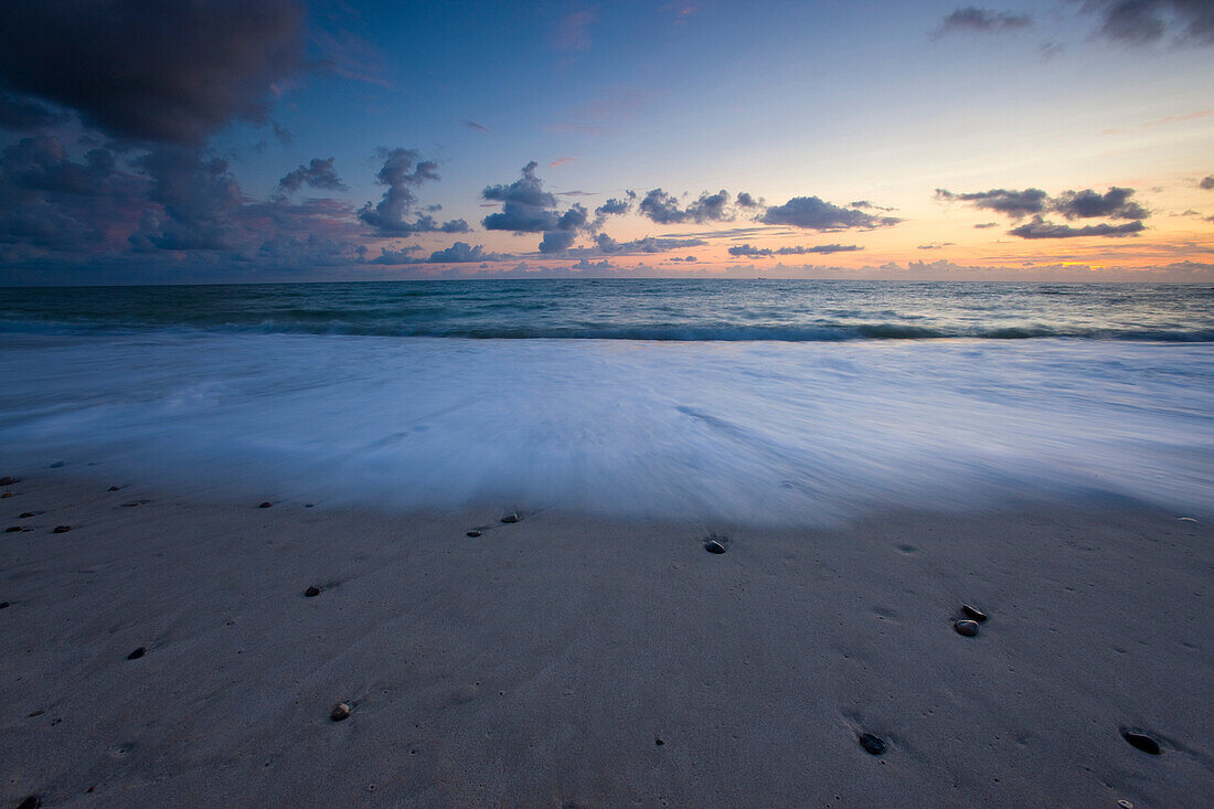 Norre_Vorupor, Denmark, Jutland, coast, beach, seashore, sea, clouds, dusk