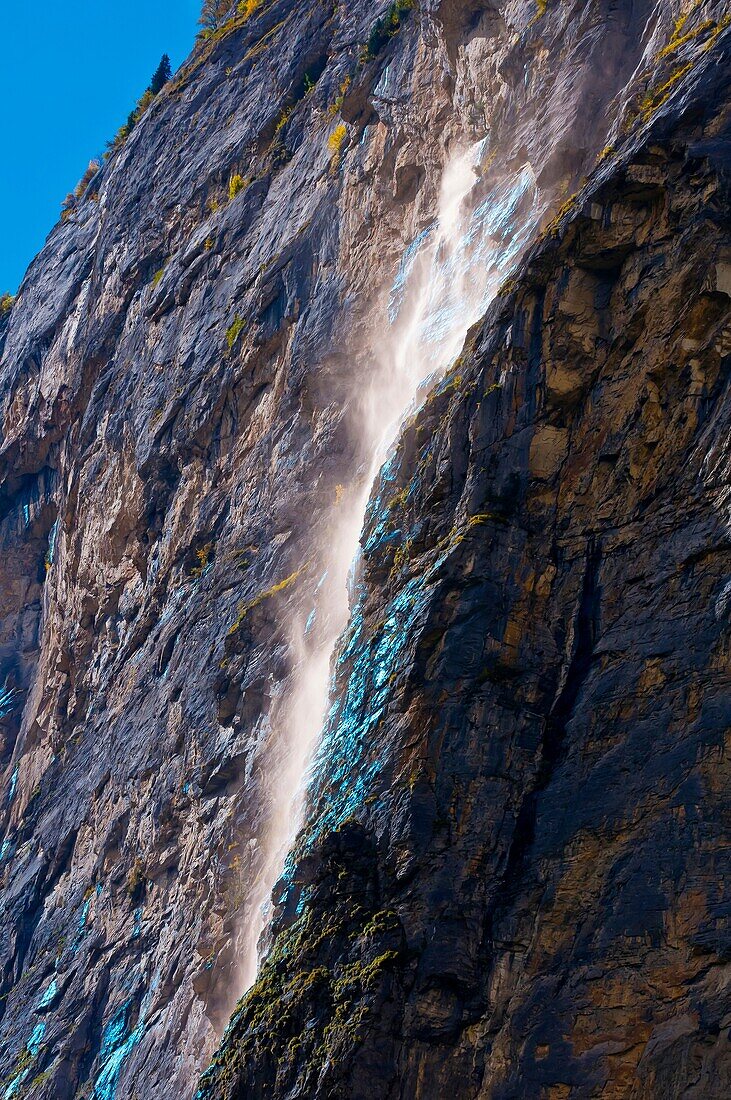 Waterfall, Lauterbrunnen Valley, Canton Bern, Switzerland