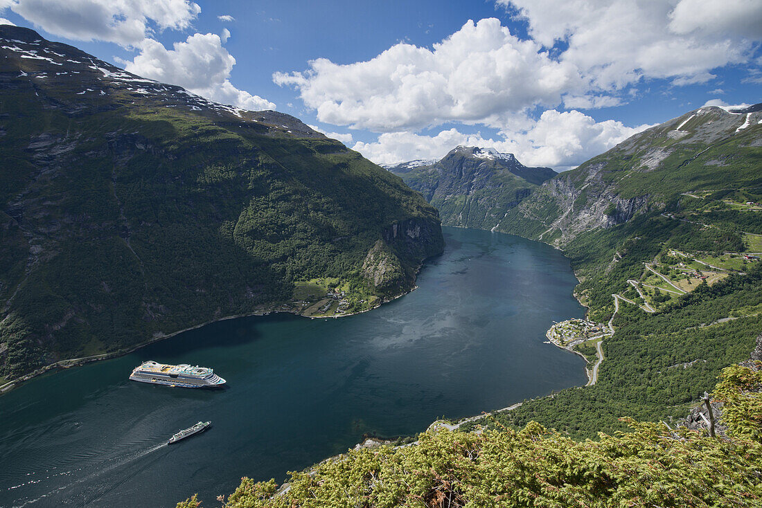 The beautiful UNESCO World Heritage site of Geirangerfjord, Norway.