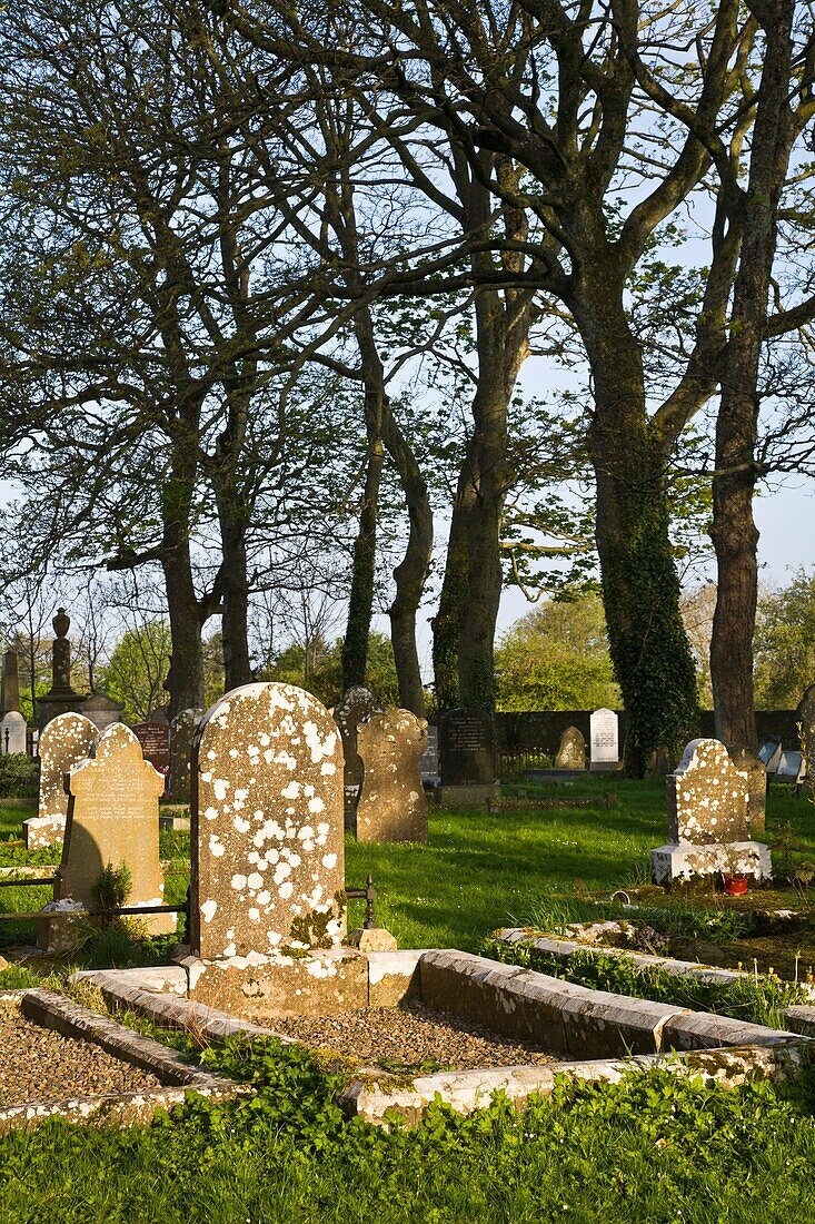 Cemetery and gravestones at Drumcliffe, County Sligo, Ireland, Europe
