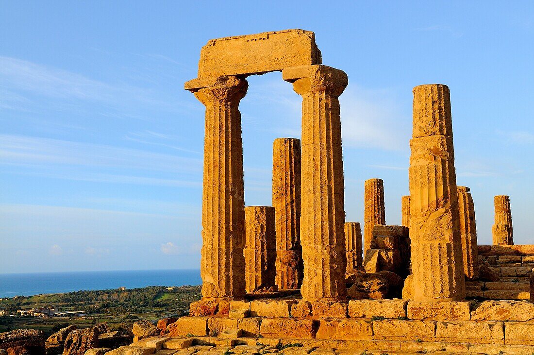 Italy, Sicily, Agrigento, World Heritage Site, Valley of Temples, Tempio di Giunone Temple of Juno