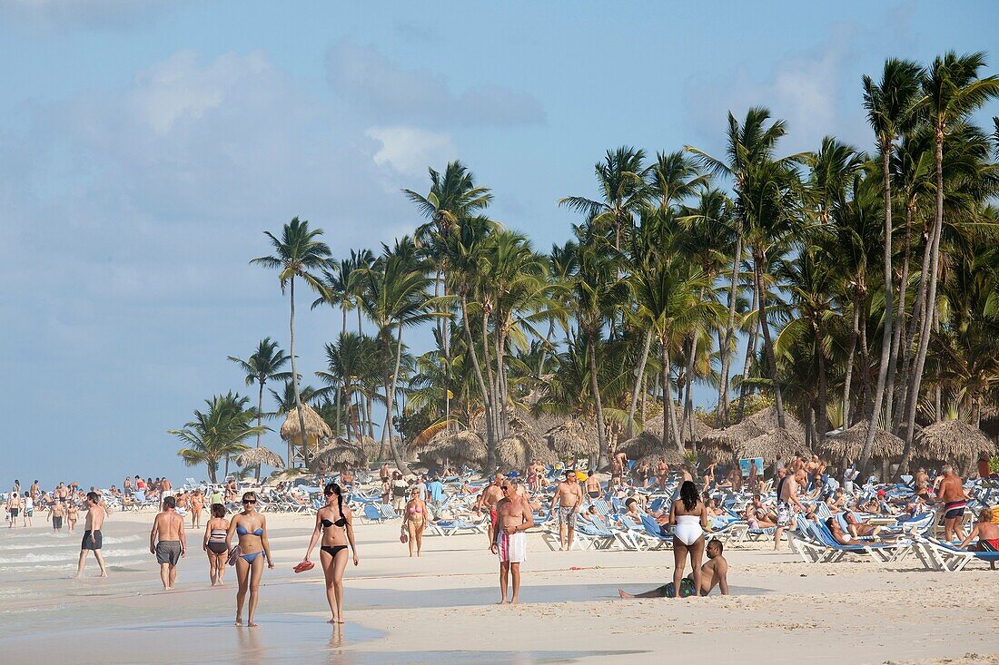 america, caribbean sea, hispaniola island, dominican republic, punta cana, hotel barcelo punta cana, beach