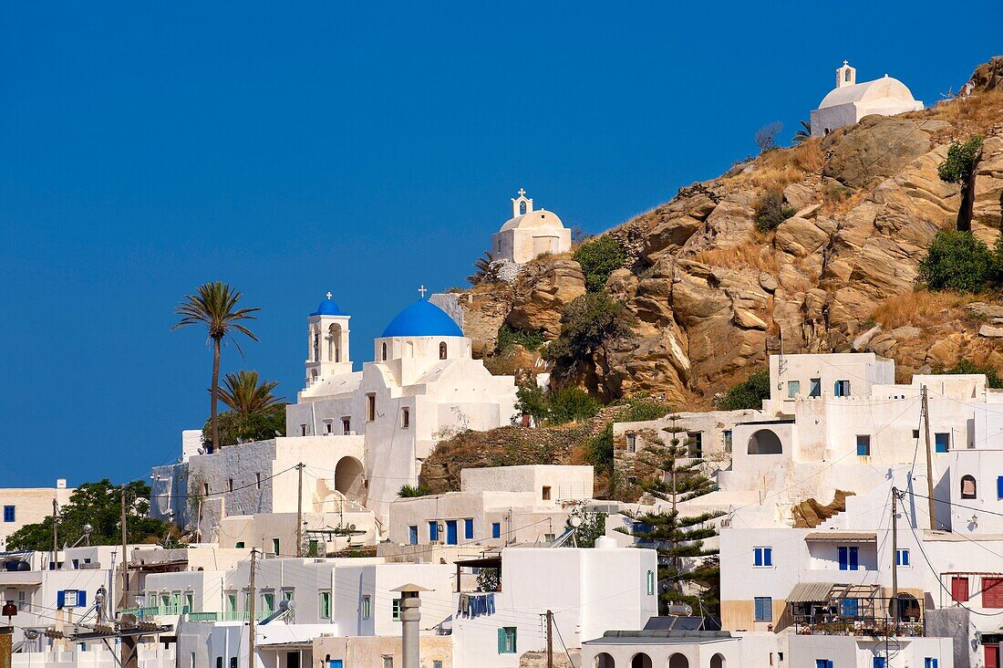 The Hill city of Chora Hora, Ios, Greece, Cyclades Island