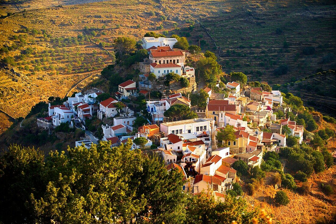 view of Ioulis Chora administrative centre town of Kea, Greek Cyclades Islands