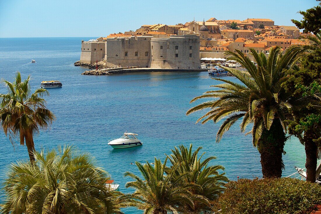 Dubrovnik Port with St Johns Fort - Croatia