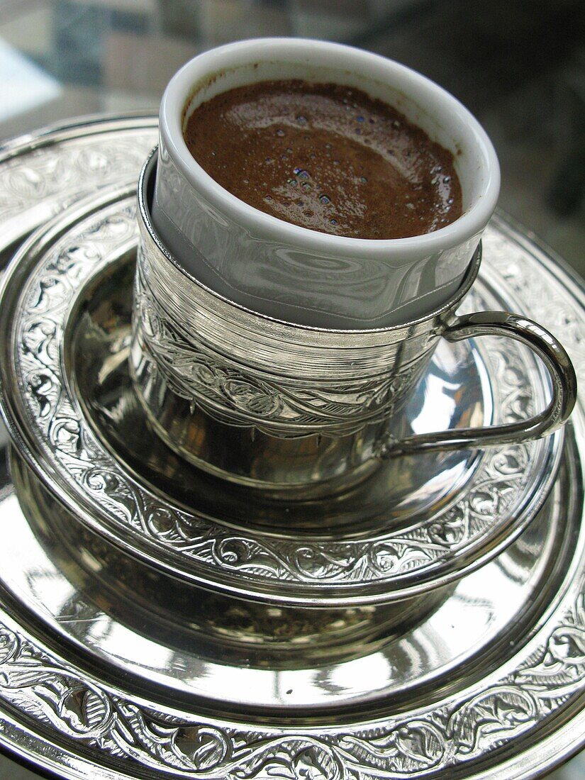 A Turkish Coffee at The Four Seasons Hotel, Istanbul, Turkey