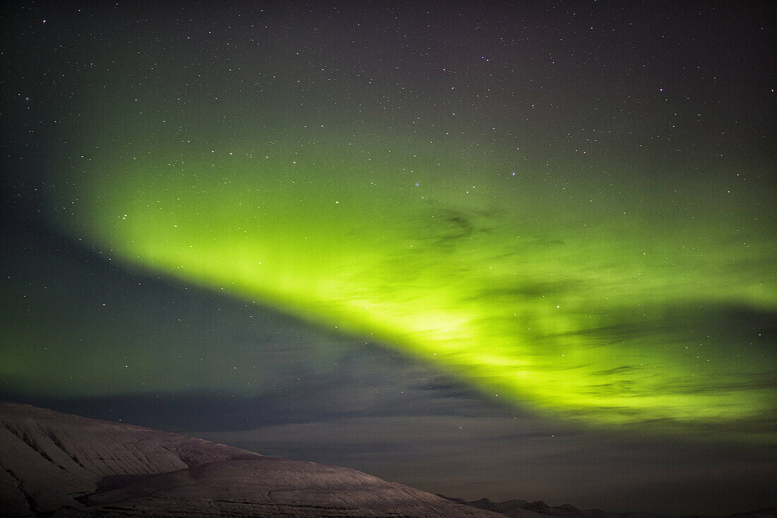 Aurora Borealis or Northern lights, Hvalfjordur, Iceland.